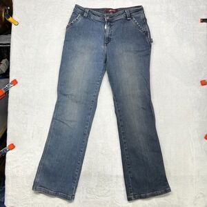 Lee Riveted Carpenter Jeans Women's 10M Blue Denim Classic Straight - 31X30